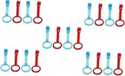 SHOWERORO 5sets Practicing Standing Walking Training Tool Pull Ring Baby Walking Toys Toddler Cot Handle Ring Safety Stand 4pcs*5