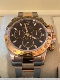 在飛比找Yahoo!奇摩拍賣優惠-(已交流）Rolex 116523 Daytona 半金黑面