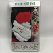 Christmas DIY Real Ugly Socks Design Your Own Socks Santa Kit Soxland sealed