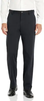 Dockers Men's Relaxed Fit Comfort Khaki Pants, Navy, 42W x 30L