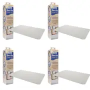 4x White Magic Home/Bathroom Non-Slip Floor Shower Quick Drying Mat/Rug Cream