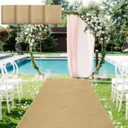 4 Roll Burlap Aisle Runner for Wedding Natural Burlap Rustic Jute Wedding Run...
