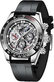[RollsTimi] Pagani Design Men's Automatic Watch Diamond Rainbow Automatic Mechanical Waterproof Stainless Steel Chronograph Skeleton Men 40 mm