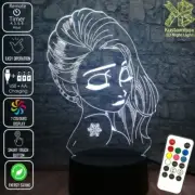 ELSA Frozen 3D LED Battery USB Night Light 7 Colour Changing Room Lamp