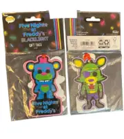 2 Funko Pop Gift Tags Five Nights At Freddys Blacklight Neon Two Count w/ Ribbon