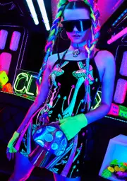 [Club Exx] Strange Magic Glow In The Dark Dress