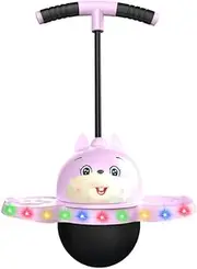 Bunny Pogo Ball with Colorful Light Toys Gifts for Boys Girls Ages 5, 6, 7, 8, 9, 10 up to 150 lbs, Balance Board Jumper Birthday Gifts Christmas Stuffers for Kids