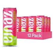Zevia Sparkling Water Kiwi Strawberry Pack of 12 Zero Sugar Naturally Sweetened