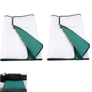 2pcs Absorbent Bed Pad Washable Tuckable Incontinence Bed Wetting Pad Sheet Protector-Green