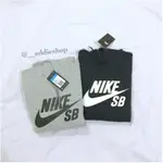 NIKE SB ICON LOGO HOODIE 經典款 帽TEE 長袖 黑 灰 AJ9734-010 063