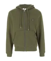Maison Kitsuné Fox Head Patch Zipped Hoodie S Green