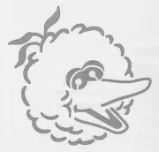 8"x8" Clear Plastic Stencil - Big Bird (SR264)
