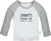 [iDzn] Don't Touch Me Seriously Ew Germs Funny T Shirt, Infant Baby T-Shirts, Newborn Long Sleeve Tops Kids Graphic Tee Shirt