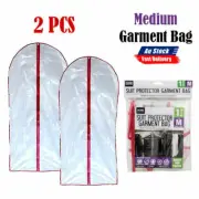 2x Clothes Bag Suit Protector Garment Bag Travel Storage Protecting Medium Size