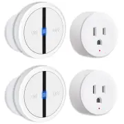 Wireless Remote Control Outlet Plug Expandable Light Switch 500 FT White 2 Packs