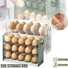 3-Layer Egg Holder For Refrigerator Container Space Saving Dispenser Organizer