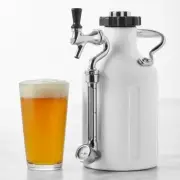 GrowlerWerks Matte White uKeg Carbonated Growler, 64 oz