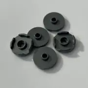 LEGO Parts - Dark Bluish Gray Tile, Round 2 x 2 with Open Stud, 18674, QTY 5