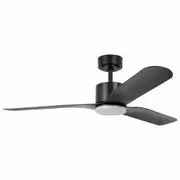 Eglo Iluka 52" DC ABS 3 Blade Ceiling Fan with 18W LED Tri Colour Light & Remote-Black