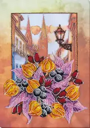 DIY Bead embroidery kit "Autumn" 11.8"x17.1" / 30.0x43.5 cm, Abris Art