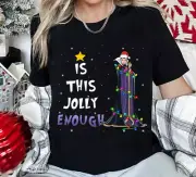 Is This Jolly Enough Evil Queen Christmas Lights Villains Tshirt Women
