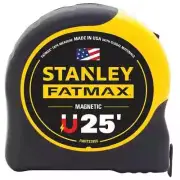 Stanley 25 ft. Tape Measure Fatmax Magnetic Metal Auto-lock Nylon Blade Tool