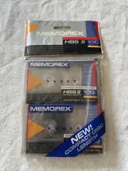 Memorex HBS II High Bias Cassette Tape 100 Minute 2 Tape Set New Factory Sealed