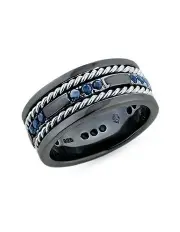 [SALLY SKOUFIS] Franco Sapphires Ring in Black