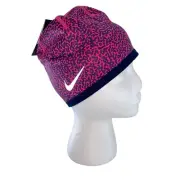 Youth Nike Dri-Fit Beanie O/S Reversible Pink Black Cap Mezza Pattern Hat New