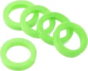 uxcell Key Caps Covers Rings, 15 Pack 0.9" Keys Identifiers Covers Coding Tags Marker Round Silicone Sleeve for Office House Apartment, Light Green