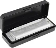 [OriGlam] Blues Harmonica, Harmonica, Key of C, 10 Holes, 20 Tones, Silver