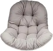 ＡＷＨＡＯ Egg Shaped Chair Cushion, Thick Basket Chair Pad for Porch, Garden, Indoor, Office, Light Gray, as described