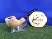 NEW Morgan Bones Semi-Bent Ball Acrylic Stem Briar Tobacco Pipe With Bag