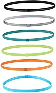[Mipcase] Elastic Women Sports Headband 6 Pack Anti-Slip Moisture Absorbent Headbands for Workout Yoga Running Dry Forehead