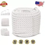 Versatile 1/2 inch Nylon Pull Rope - 100ft Twisted Cord for Camping & Crafting
