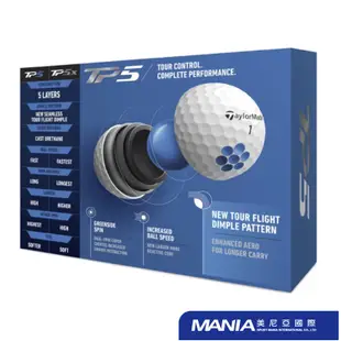 【TaylorMade】TP5 Golf Ball 高爾夫球｜巡迴賽用球｜5層球