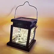 Solar Lights Outdoor Pendant Lights,Copper Wire String Lights LED Solar Lights,Warm White,Decorative Lighting with Hooks for Patio,Garden,Lawn,Deck,Tent,Tree,Yard - Waterproof