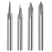 4Pcs Engraving Router Bit Set Carbide Profile Carving Knife Cutter Tool Groove