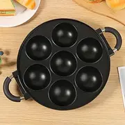 ZFLYCANP 7 Holes Takoyaki Pan, Nonstick Takoyaki Maker, Takoyaki Grill Pan, Pancake Ball Maker for Home Kitchen Baking Cooking