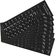 OSOLADY 10pcs Multi Language Keyboard Stickers for Students Durable Keyboard Cover Easy to Apply for Language Learning Communication Compatible with Laptop Desktop