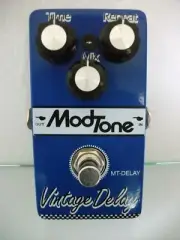 MODTONE MT-DELAY VINTAGE DELAY HYBRID ANALOG & DIGITAL PEDAL W/ TRUE BYPASS BLUE