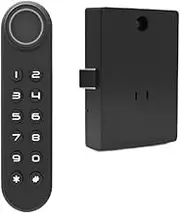 Fingerprint Password Lock，Smart Fingerprint Drawer Lock，Furniture Office Cabinet Locker，Fingerprint Lock，Digital Smart Door Lock(F020H Black)