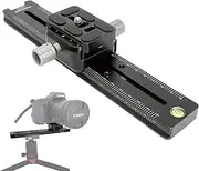 koolehaoda 240mm Professional Rail Nodal Slide Metal Quick Release Clamp,Dual Dovetail Camera Bracket Mount with Double-Sided Clamp can be Rotated 90°, for Camera with Arca Swiss Compatible