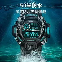 在飛比找樂天市場購物網優惠-兒童手錶手錶男學生韓版簡約運動青年高中生鬧鐘防水夜光電子手錶