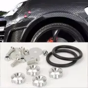Silver Stabilizer Quick Release Secure Kit For Subaru Front Rear Bumper Fender (for: Subaru)