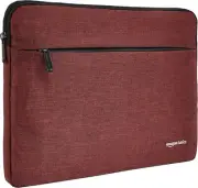 Amazon Basics Laptop Sleeve with Front Pocket, 15", Maroon