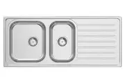 Abey Euronox 1 & 1/2 Bowl Inset Sink With Drainer EUA180L
