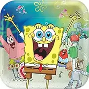 SpongeBob Square Plates (Pack of 8) - 9" - Colorful Paper Party Plates - Perfect for Themed Birthdays and Celebrations