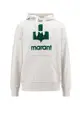 Organic cotton sweatshirt with flocked logo - ISABEL MARANT - Green