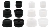 Replacement Ear Buds Tips For Wireless Beats By Dre Powerbeats 3 - Black Clear